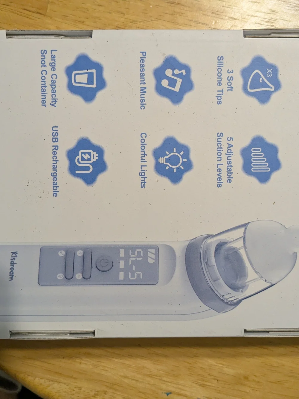 Kisdream Electric Baby Nasal Aspirator - White & Blue